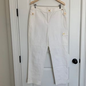 St. John Women’s Nautical Dress Pants Cream 12